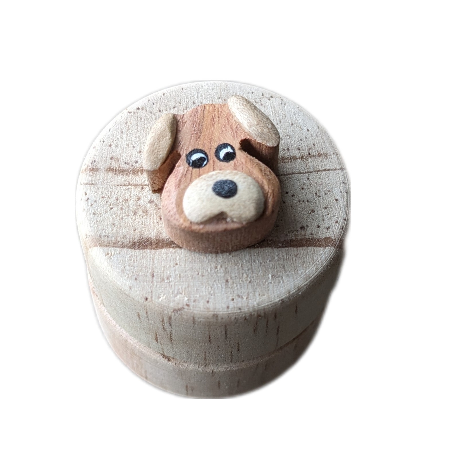 Milchzahndose Hund aus Holz